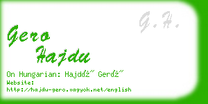 gero hajdu business card